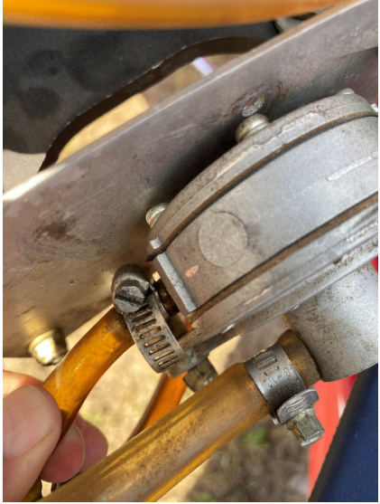 PG 3 Photograph 2 – Fuel pump fuel line, from the NTSB investigation of Quicksilver GT 400 accident near Garden Ridge, Texas, October 8, 2024