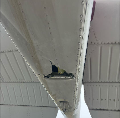 Photograph 1 – Underside of Fuselage, from the NTSB investigation of Beech A36 accident near Pineville, Louisiana, October 27, 2024