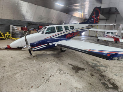 Photograph 1 – Accident Airplane (FAA), from the NTSB investigation of Beech 58TC accident near International Falls, Minnesota, October 20, 2024
