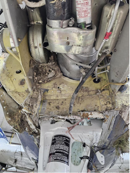 Photograph 6 – Forward Fuselage (Park Rapids Aviation), from the NTSB investigation of Beech 58TC accident near International Falls, Minnesota, October 20, 2024