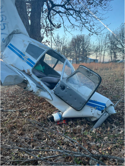 Photograph 2 – Accident Site, from the NTSB investigation of Piper PA-28-140 accident near Camdenton, Missouri, November 24, 2024