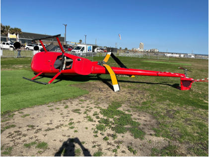 Photograph 5 – View of the windsock at the accident site, from the NTSB investigation of Robinson Helicopter R44 accident near Galveston, Texas, December 31, 2024