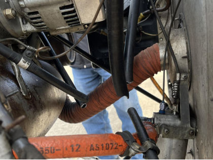 Photograph 3 – Engine Mount Tubes, from the NTSB investigation of Cessna 150F accident near Mckinney, Texas, January 4, 2025