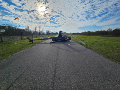 Photograph 1 – Accident Helicopter Overview, from the NTSB investigation of Robinson Helicopter Company R44 II accident near Buras, Louisiana, January 8, 2025