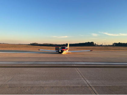 Photograph 1 – Airplane after the accident, from the NTSB investigation of Piper PA-24-250 accident near Tyler, Texas, January 15, 2025
