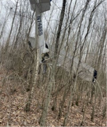 Photograph 1 – Overview of Accident Airplane, from the NTSB investigation of Cessna 150J accident near Greenville, Mississippi, February 18, 2025
