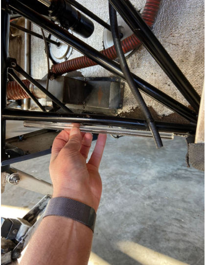 Photograph 2 – View of the bent engine mount, from the NTSB investigation of Piper PA28 accident near South Saint Paul, Minnesota, May 5, 2025