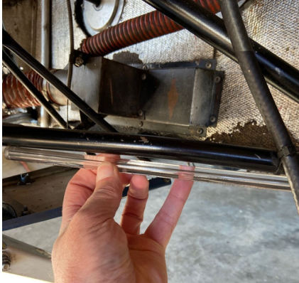 Photograph 3 – View of the bent engine mount, from the NTSB investigation of Piper PA28 accident near South Saint Paul, Minnesota, May 5, 2025