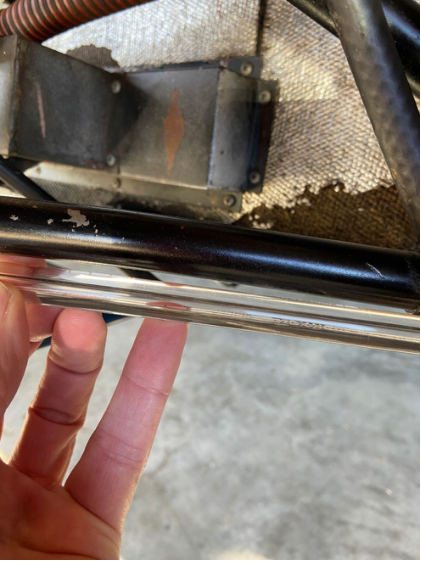 Photograph 4 – View of the bent engine mount, from the NTSB investigation of Piper PA28 accident near South Saint Paul, Minnesota, May 5, 2025