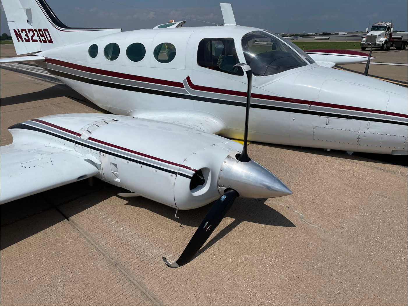 Photograph <built-in method index of str object at 0x7fdee1e405d0>, from the NTSB investigation of Cessna 401 accident near Arlington, Texas, May 22, 2025