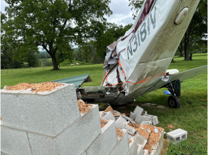 Photograph 1 – Accident Site (Federal Aviation Administration), from the NTSB investigation of Beech 35 accident near Cedarcreek, Missouri, July 13, 2025