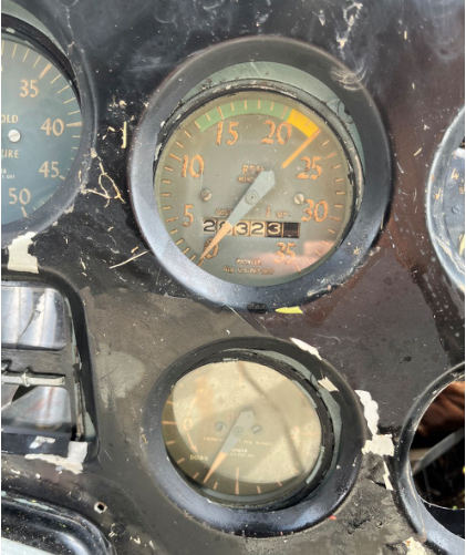 Photograph 2 – Aircraft Tachometer (Federal Aviation Administration), from the NTSB investigation of Beech 35 accident near Cedarcreek, Missouri, July 13, 2025