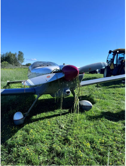 Photograph 1 – Overall view of the airplane after it was recovered from the water, from the NTSB investigation of Van'S Aircraft RV-6 accident near New Richmond, Wisconsin, July 17, 2025