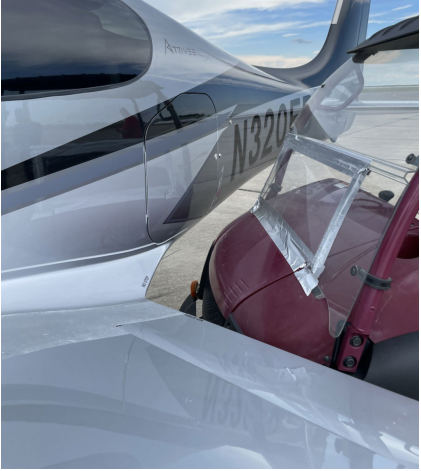 Photograph 1 – Accident Airplane, from the NTSB investigation of Cirrus Design CORP SR22T accident near Champaign/Urbana, Illinois, June 27, 2025
