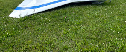 Photograph 1 – Right Side of the Airplane, from the NTSB investigation of Amateur-built JD-2 accident near Oshkosh, Wisconsin, July 22, 2025