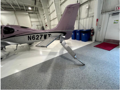 Photograph 1 – Left Elevator Damage, from the NTSB investigation of Cirrus SR22 accident near Stanwood, Michigan, July 28, 2025