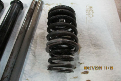 Photograph 10 – No. 2 exhaust valve springs and push rods, from the NTSB investigation of Piper PA-18-150 accident near Joliet, Illinois, August 14, 2025