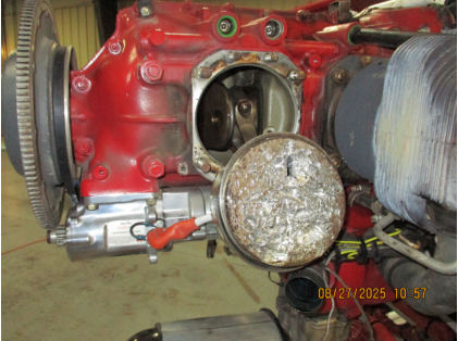Photograph 4 – No. 2 piston, from the NTSB investigation of Piper PA-18-150 accident near Joliet, Illinois, August 14, 2025
