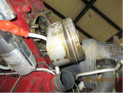 Photograph 5 - No. 2 piston, from the NTSB investigation of Piper PA-18-150 accident near Joliet, Illinois, August 14, 2025
