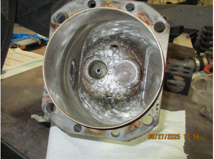 Photograph 6 - No. 2 cylinder, from the NTSB investigation of Piper PA-18-150 accident near Joliet, Illinois, August 14, 2025