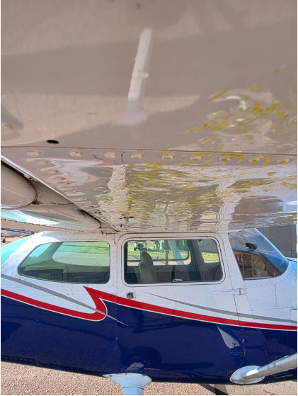 Photograph 1 – Right Wing Damage, from the NTSB investigation of Cessna 172 accident near Air Force Academy, Colorado, August 21, 2025