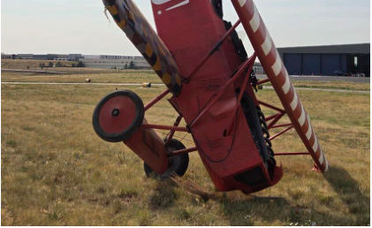 Photograph 1 – Accident site, from the NTSB investigation of Parks FOKKER D-VII REPLICA accident near Englewood, Colorado, August 22, 2025
