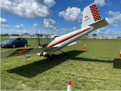 Photograph 1 – Accident Site, from the NTSB investigation of Vans Aircraft INC RV-12IS accident near Hartford, Wisconsin, August 26, 2025