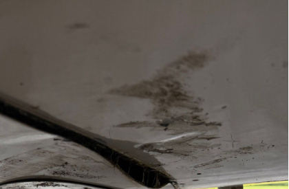 Photograph 2 – Wing Damage, from the NTSB investigation of Cirrus Design CORP SR22 accident near Nora Springs, Iowa, August 28, 2025