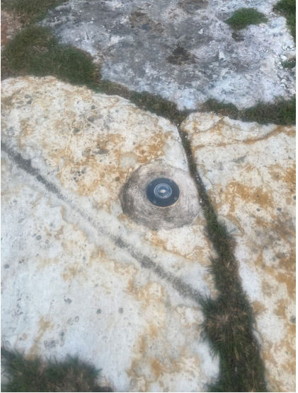 Photograph 8 – View of the private heliport lighting, from the NTSB investigation of Sikorsky Aircraft CORP S-76 accident near Round Mountain, Texas, September 1, 2025