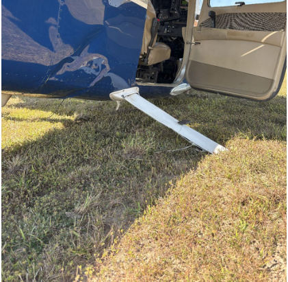 Photograph 3 – Right Fuselage Damage, from the NTSB investigation of Cessna 182T accident near Seymour, Indiana, September 9, 2025