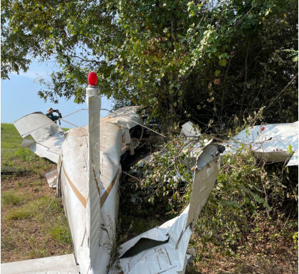 Photograph 2 – Airplane wreckage, from the NTSB investigation of Piper PA-32R-301 accident near Oxford, Mississippi, September 18, 2025