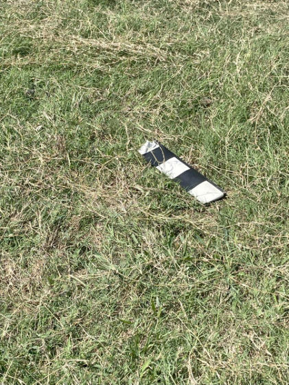 Photograph 4 – Tail rotor blade fragment (FAA photo), from the NTSB investigation of Robinson Helicopter R44 accident near Decatur, Texas, September 19, 2025