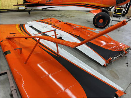 Photograph 3 – View of both of wings and both wing struts, from the NTSB investigation of Amateur-built CCK-2000 accident near Thompsonville, Michigan, September 7, 2025