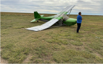 Photograph 1 – Accident Airplane Overview, from the NTSB investigation of Rans S20 accident near Springfield, Colorado, October 12, 2025