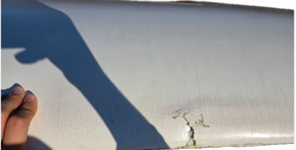 Photograph 3 – N137SS Damage, from the NTSB investigation of Burkhart Grob Flugzeugbau G102 ASTIR CS accident near Wallis, Texas, October 11, 2025