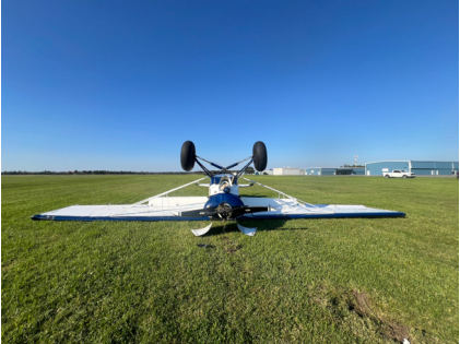 Photograph 1 – Front View, from the NTSB investigation of Piper PA18 accident near Reserve, Louisiana, October 15, 2025