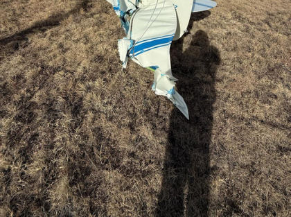 Photograph 1 – Accident airplane rear left view, from the NTSB investigation of Piper PA-22-108 accident near Colorado Springs, Colorado, November 26, 2025