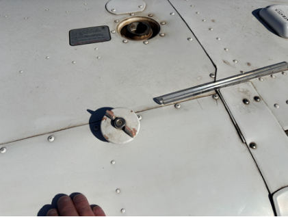 Picture 5 Right Fuel Tank Vented Fuel Cap, from the NTSB investigation of Cessna 172D accident near Post, Texas, December 19, 2025