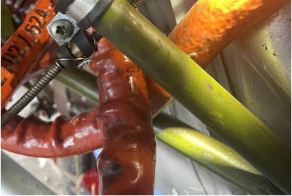 Photograph 7 – Mixture cable slippage, from the NTSB investigation of Pitts S1S accident near Carbondale, Illinois, December 31, 2025