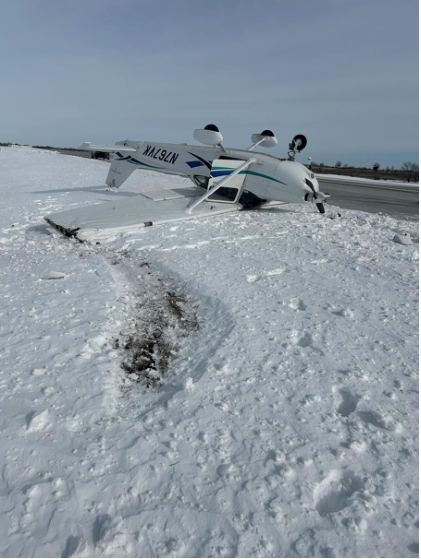 Photograph 1 – Accident Airplane, from the NTSB investigation of Textron Aviation INC 172S accident near Augusta, Kansas, January 31, 2026