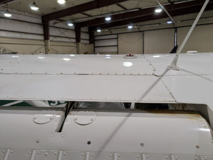 Photograph 1 – Left Wing Upper, from the NTSB investigation of Cessna 172 accident near Lafayette, Indiana, January 28, 2026