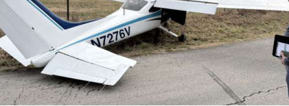Photograph 1 – Accident site, from the NTSB investigation of Cessna 182 accident near Golden, Missouri, February 21, 2026