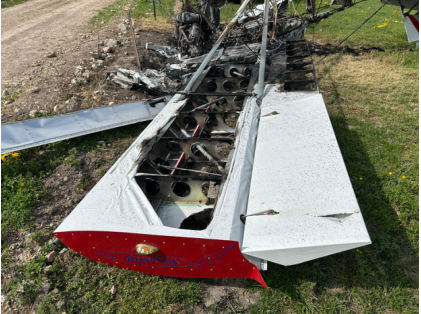 Photograph 3 – Right wing, from the NTSB investigation of Just Aircraft JA-30 accident near Hartville, Missouri, April 26, 2026