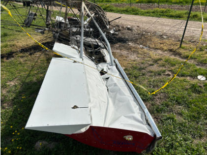 Photograph 4 – Left wing, from the NTSB investigation of Just Aircraft JA-30 accident near Hartville, Missouri, April 26, 2026
