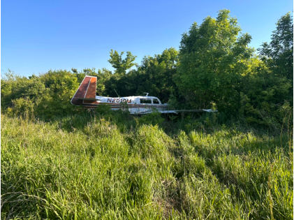 Photograph 1 – Accident Site, from the NTSB investigation of Mooney M20J accident near Morris, Illinois, May 15, 2026