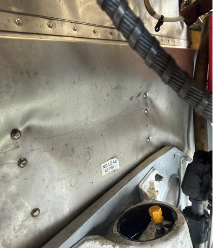 Photograph 1 – Firewall Substantial Damage, from the NTSB investigation of Cessna 172S accident near Georgetown, Texas, May 24, 2026