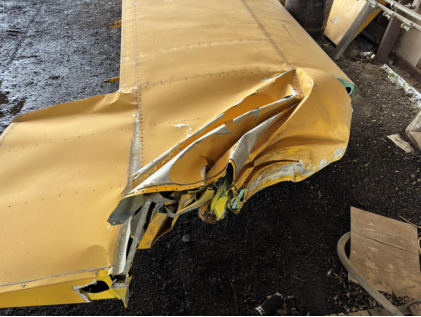 Photograph 2 – Right Wing, from the NTSB investigation of Rockwell International S-2R accident near Gause, Texas, May 20, 2026