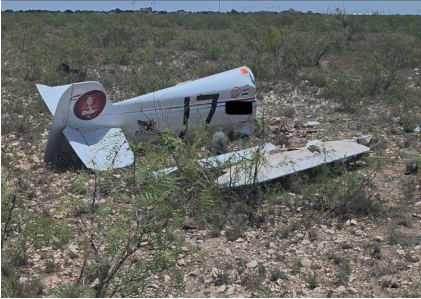 Photograph 4 – View of the empennage at the accident site, from the NTSB investigation of Cassutt IIIM accident near Odessa, Texas, July 5, 2026