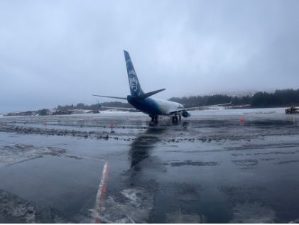 Photograph 3 – View of Airplane on Ramp, from the NTSB investigation of Boeing 737 accident near Kodiak, Alaska, January 15, 2026