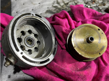 Photograph 5 – Attitude indicator gyro after disassembly, from the NTSB investigation of Piper PA-28-180 accident near Micanopy, Florida, November 14, 2023